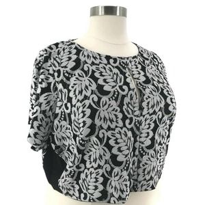 City Chic Crop Top Size XXL Plus Blouse Mono Lace